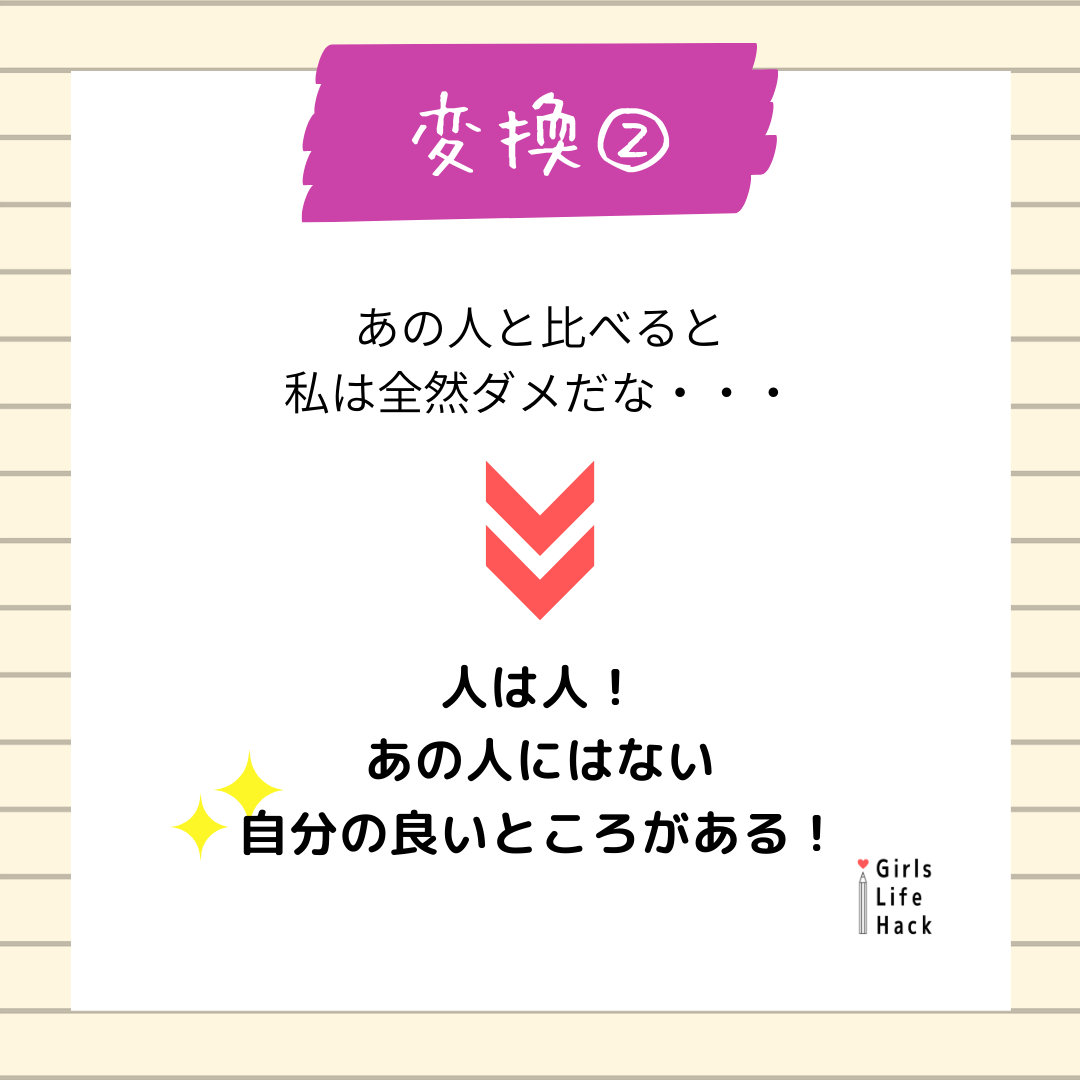 Girls Lifehack 言葉の変換 ネガティブをポジティブに Girls Lifehack 言葉の変換 ネガティブをポジティブに